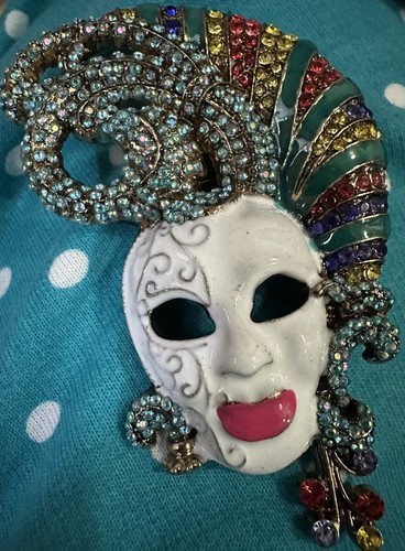 Crystal venetian mask - venetian,